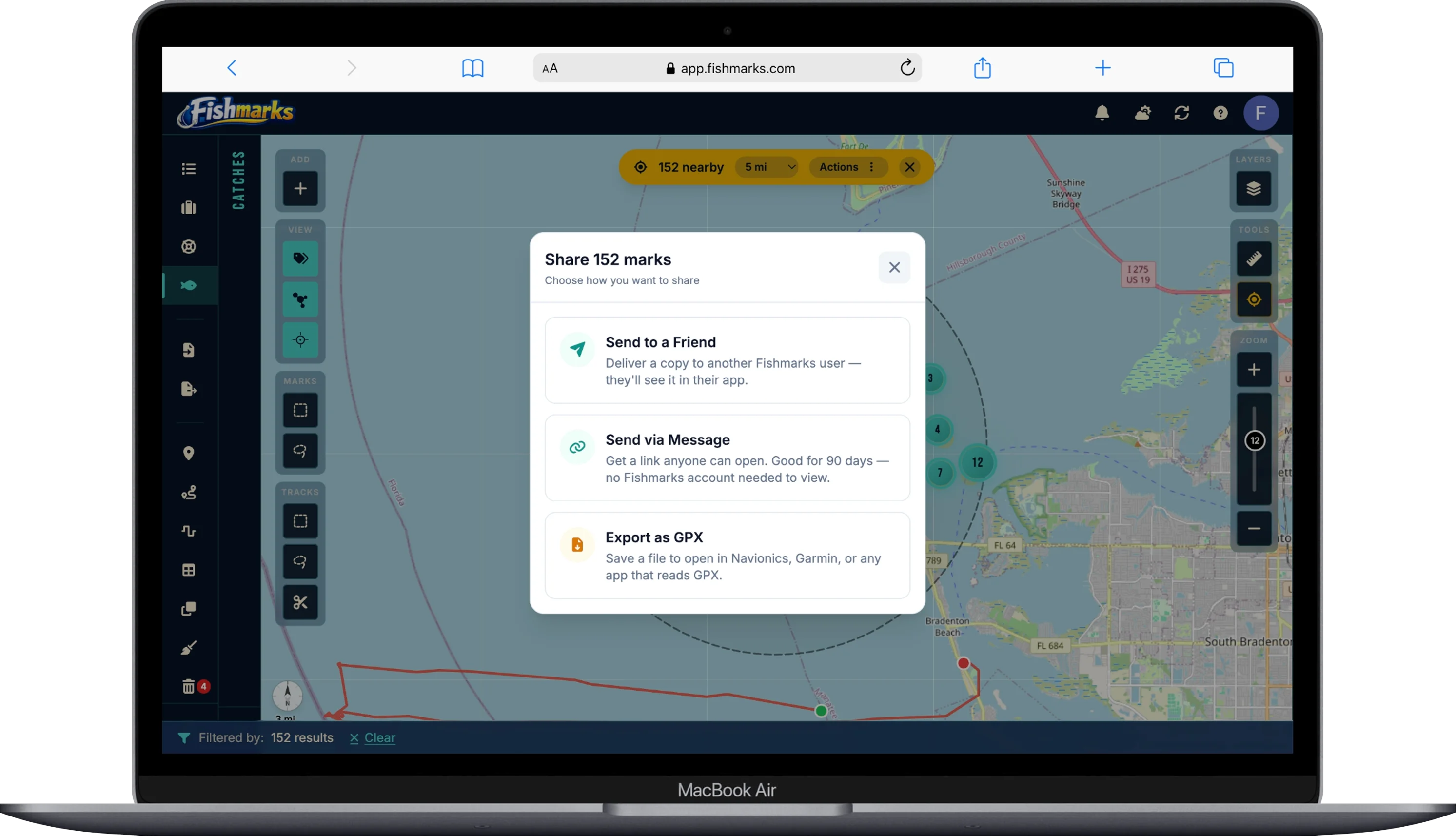 FISHMARKS app screenshot