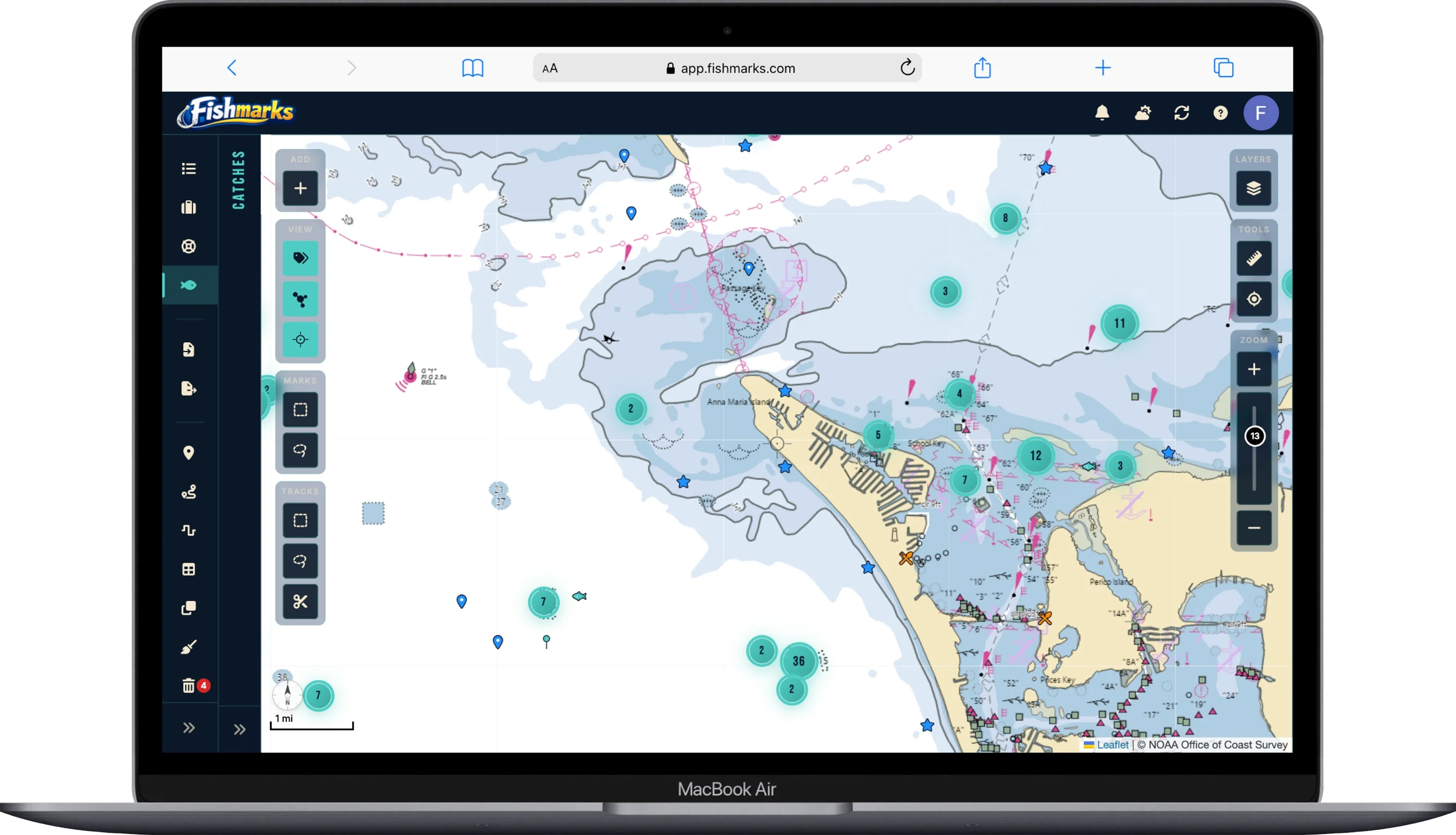 FISHMARKS app screenshot