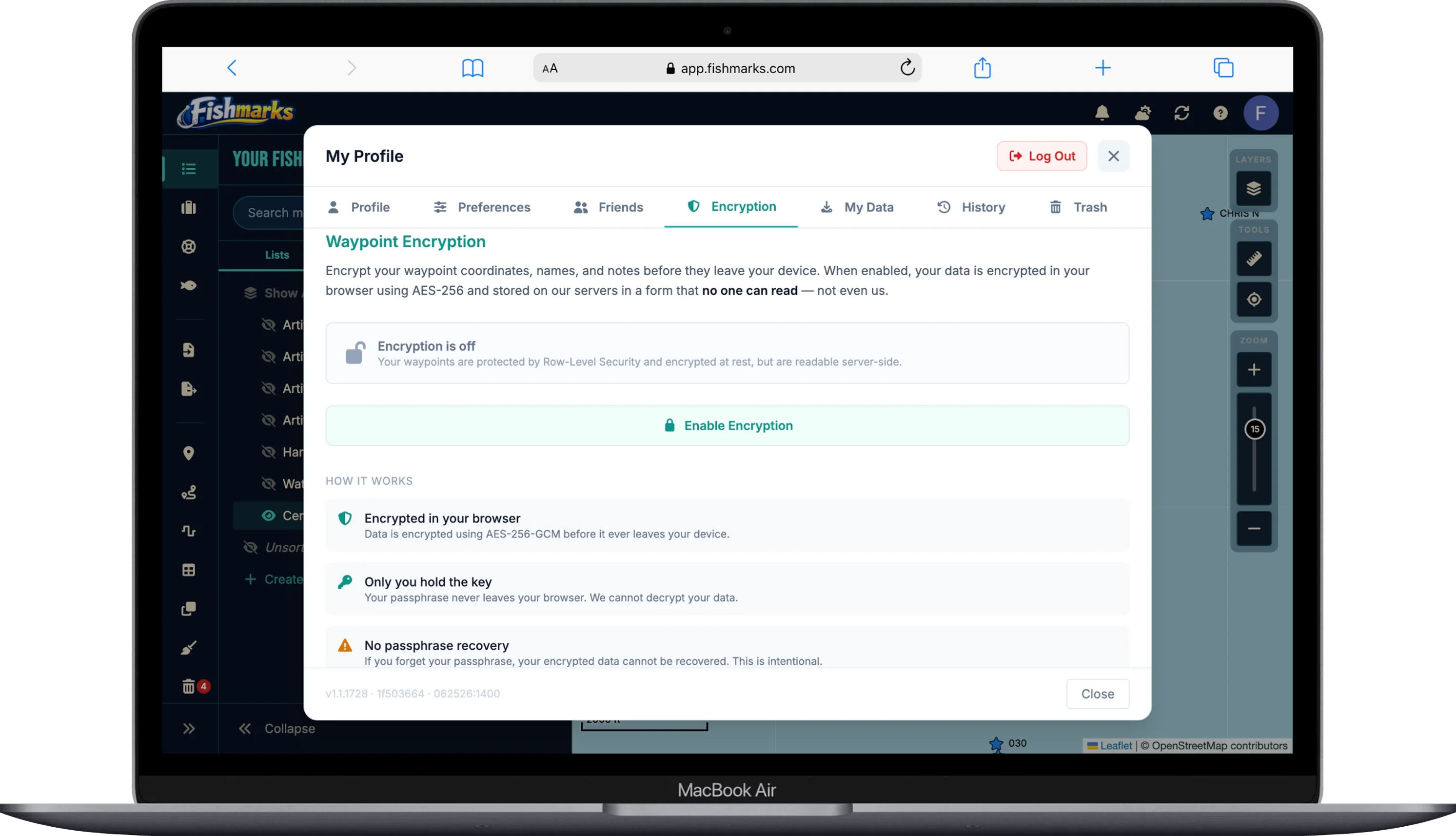 FISHMARKS app screenshot