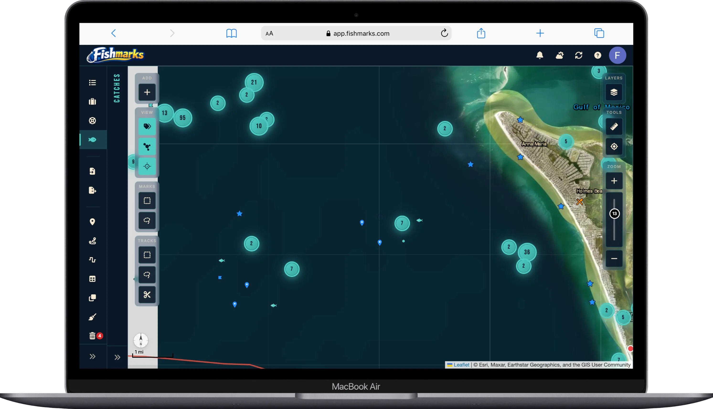 FISHMARKS app screenshot