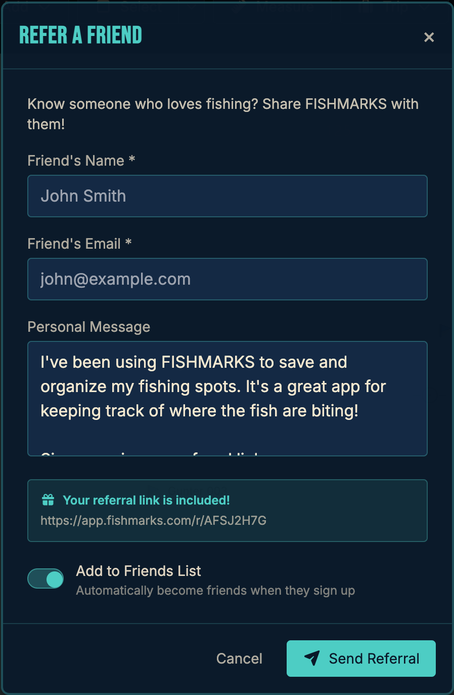 FISHMARKS feature view